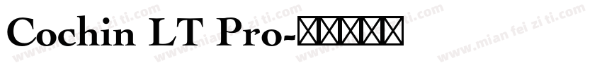 Cochin LT Pro字体转换